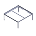 Metalen kweek tafel 100 x 100 cm