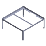 Metalen kweek tafel 110 x 110 cm