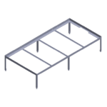 Metalen kweek tafel 200 x 100 cm