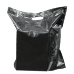 Zwarte plastic tas / Black carry bags 50 x 45